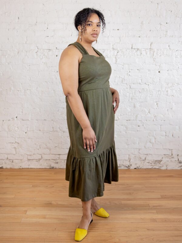 Opal Plus Size Dress - Olive - Image 2