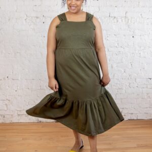 Opal Plus Size Dress - Olive - Image 1