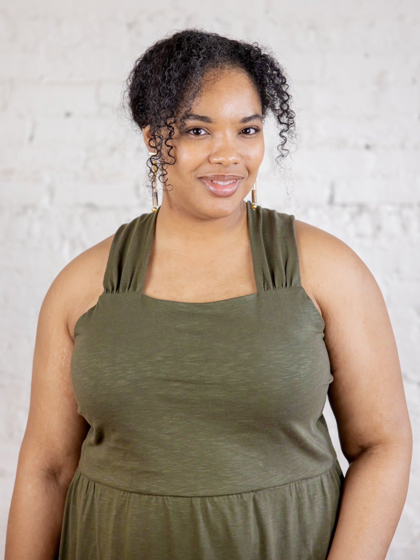 Opal Plus Size Dress - Olive - Image 4