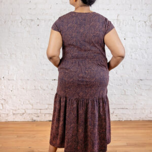 Tiered Jersey Plus Size Dress - Tree Rings Blue - Image 3