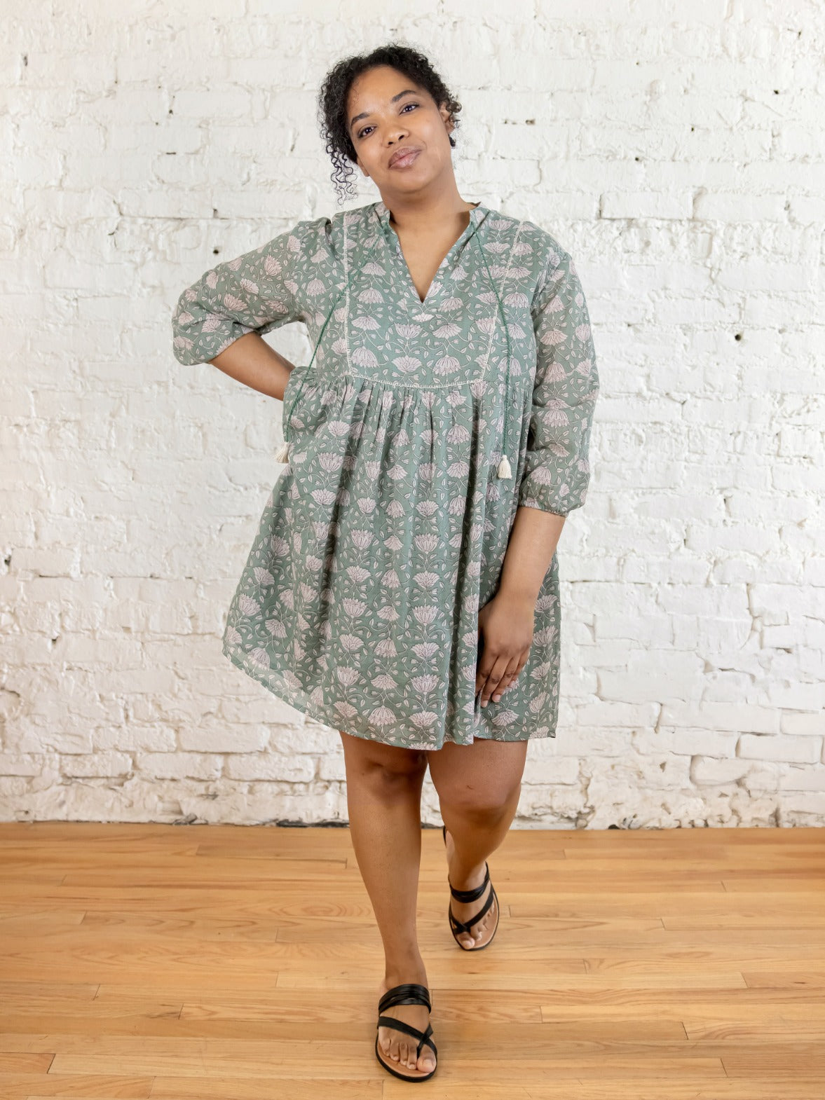 Sohla Mini Dress - Aegean Teal Floral - Image 2