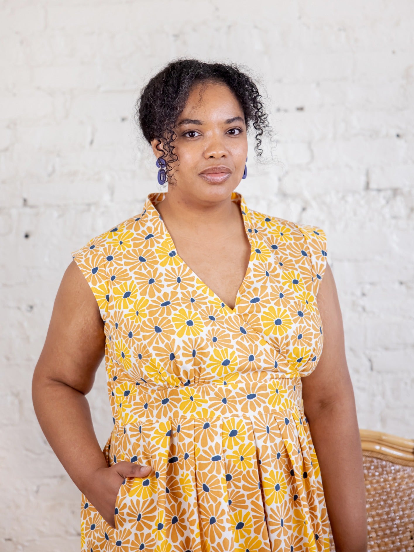 Lucille Plus Size Dress - Sunny Floral - Image 2