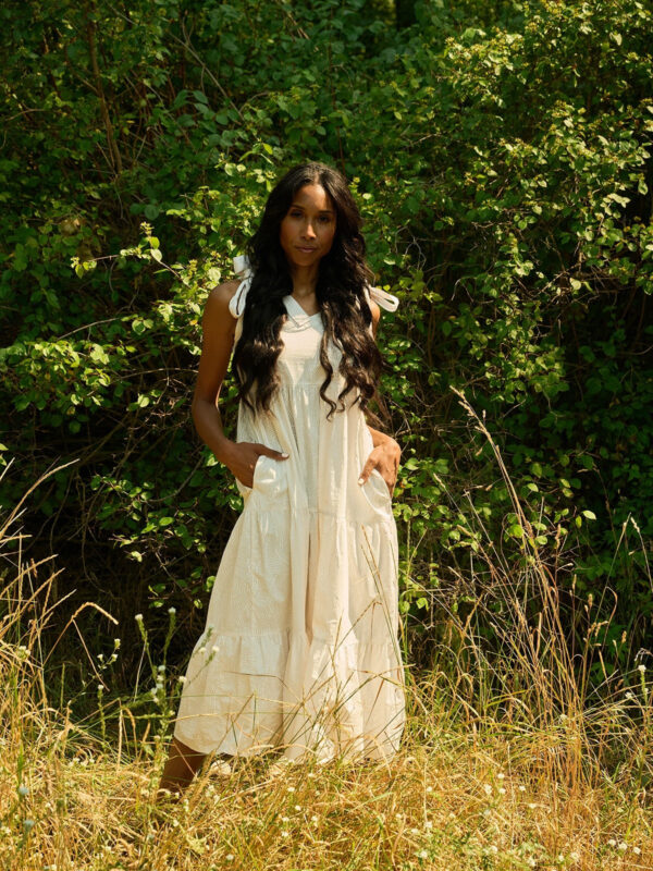 Lorelei Dress - White Waves