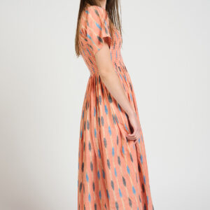 Teddy Dress - Peach Ikat - Image 6