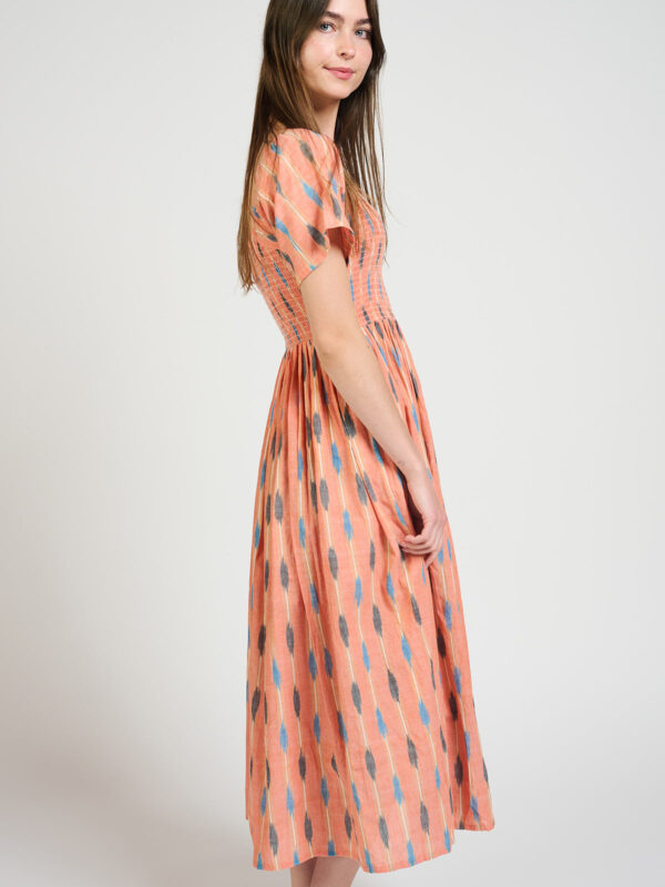 Teddy Dress - Peach Ikat - Image 6