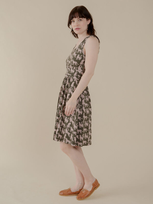 Asheville Dress - Leopard Green - Image 3