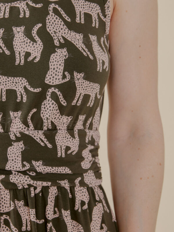 Asheville Dress - Leopard Green - Image 2