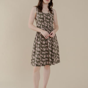 Asheville Dress - Leopard Green - Image 1