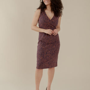 Danica Wrap Dress - Tree Rings Blue - Image 1