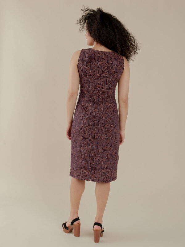 Danica Wrap Dress - Tree Rings Blue - Image 4