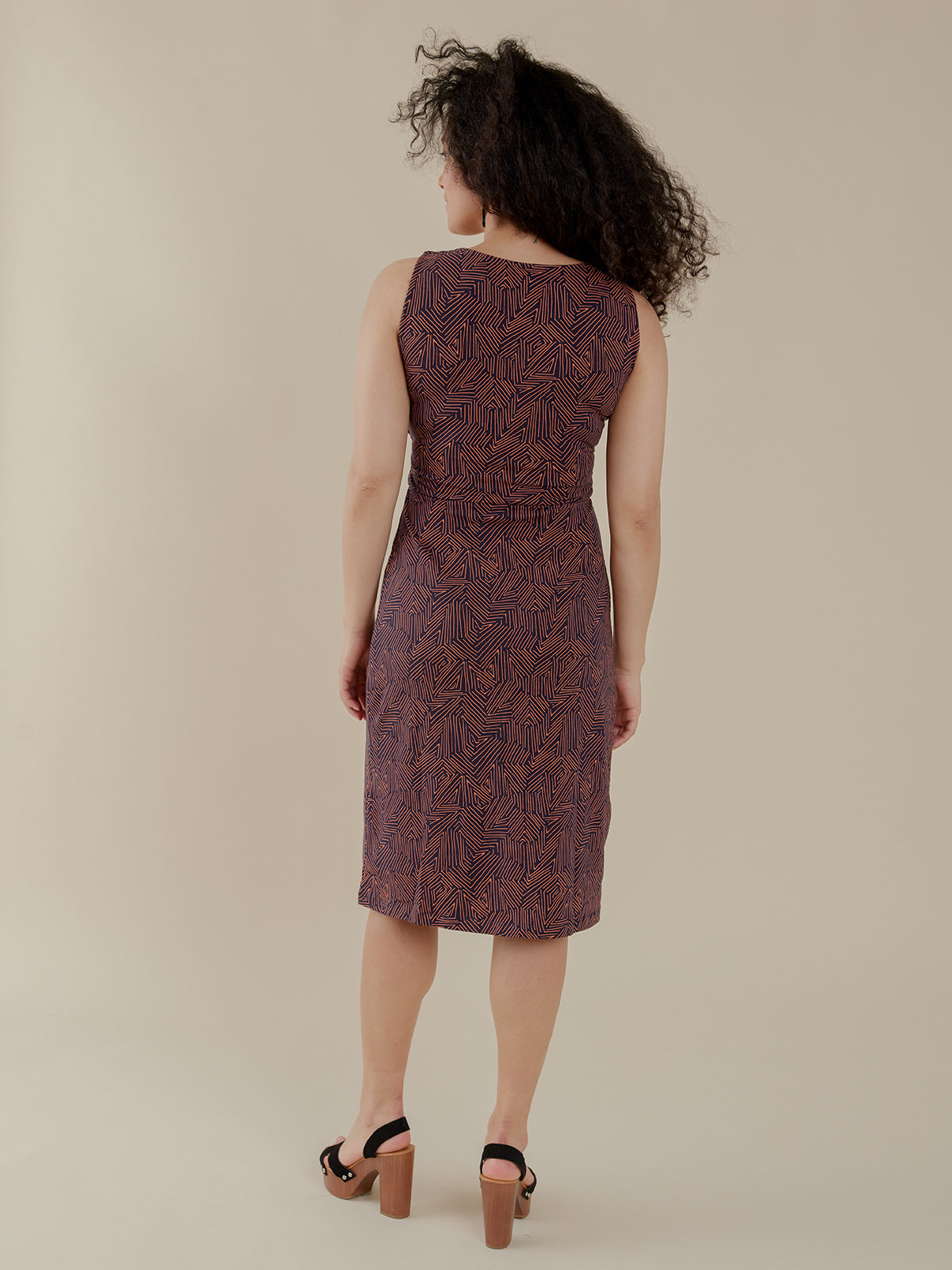 Danica Wrap Dress - Tree Rings Blue - Image 4