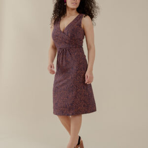 Danica Wrap Dress - Tree Rings Blue - Image 5