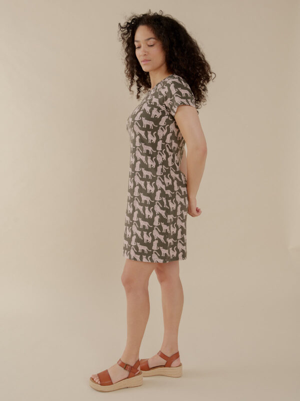 Hudson Shirt Dress - Leopard Green - Image 4