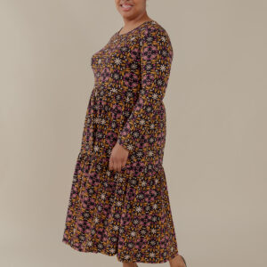 Mirah Tiered Plus Size Dress - Mauve Tile - Image 3