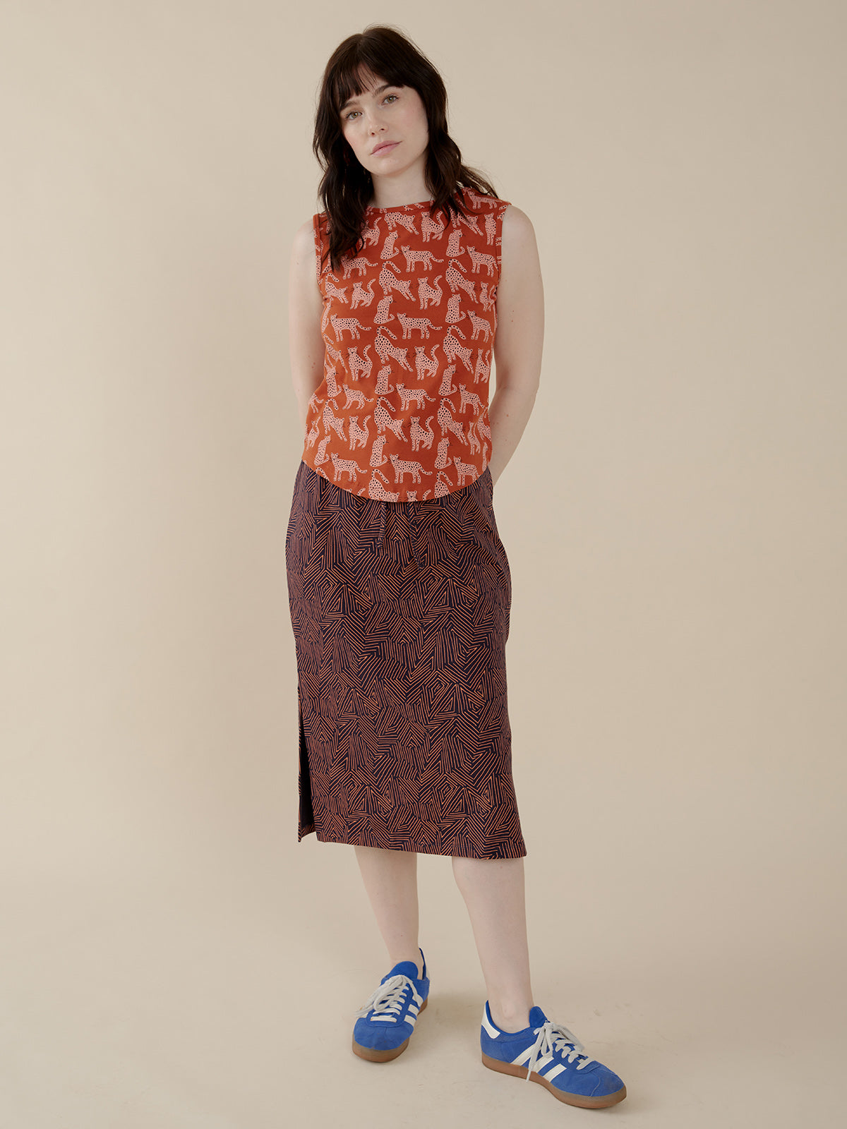 Isla Skirt - Tree Rings Blue - Image 3