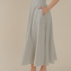 Lucinda Skirt - Olive Stripe - Image 5