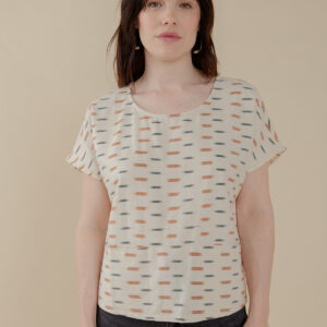 Dana Top - Ivory Ikat - Image 2