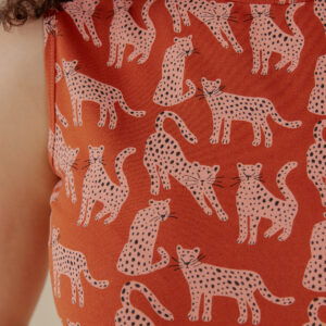 Millie Muscle Tee - Leopard Sienna - Image 2