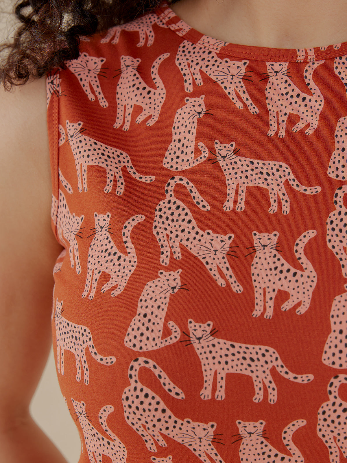 Millie Muscle Tee - Leopard Sienna - Image 2