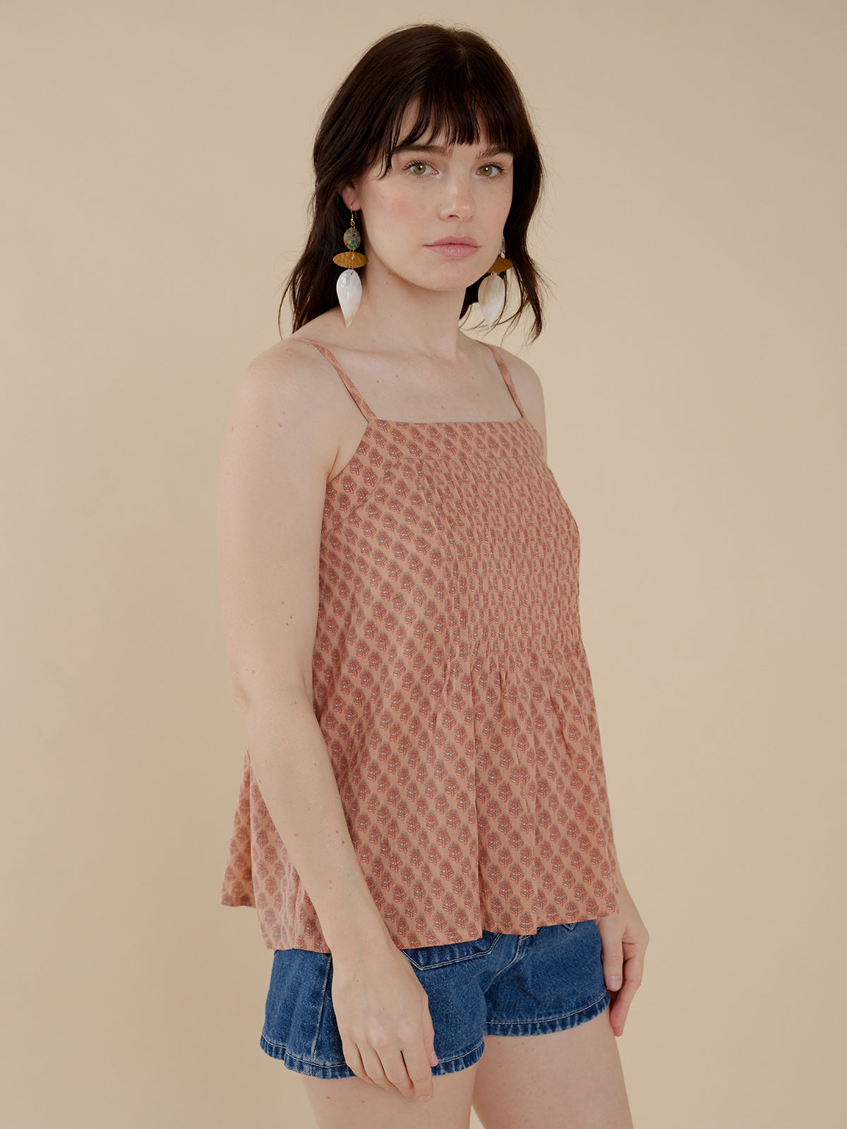 Tegan Tank - Blush Flowers - Image 1