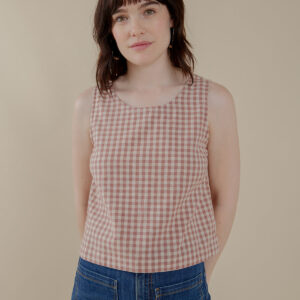 Neko Tank - Brown Gingham - Image 5