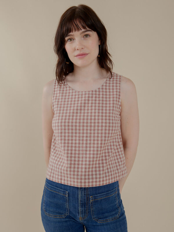 Neko Tank - Brown Gingham - Image 5