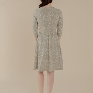 Callie 3/4 Sleeve Wrap Dress - Field Taupe - Image 3