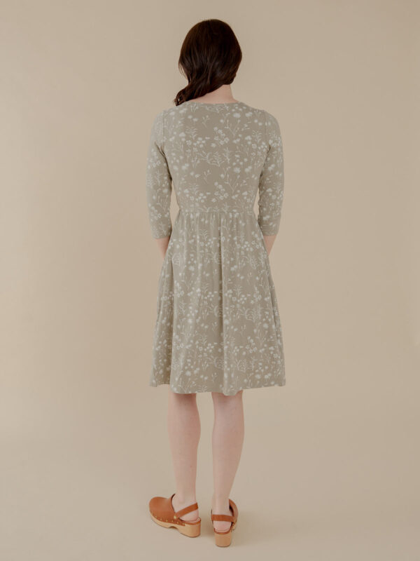 Callie 3/4 Sleeve Wrap Dress - Field Taupe - Image 3