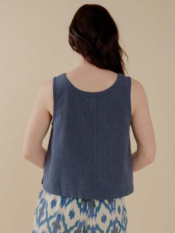 Neko Tank - Blue Chambray - Image 5
