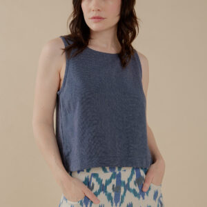 Neko Tank - Blue Chambray - Image 2