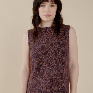 Millie Muscle Tee - Tree Rings Blue - Image 1