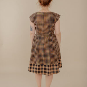 Devonshire Dress - Black and Tan Small Gingham - Image 4