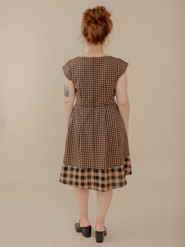 Devonshire Dress - Black and Tan Small Gingham - Image 4