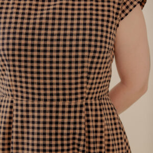 Devonshire Dress - Black and Tan Small Gingham - Image 2