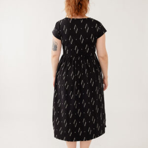 Logan Midi Dress - Diamond Vine Black - Image 4