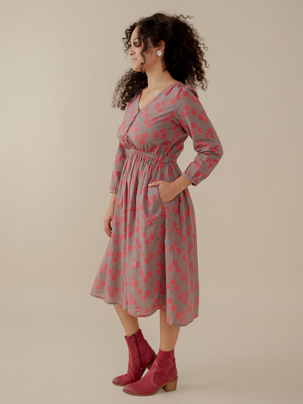 Mia Dress - Fuchsia Floral - Image 5