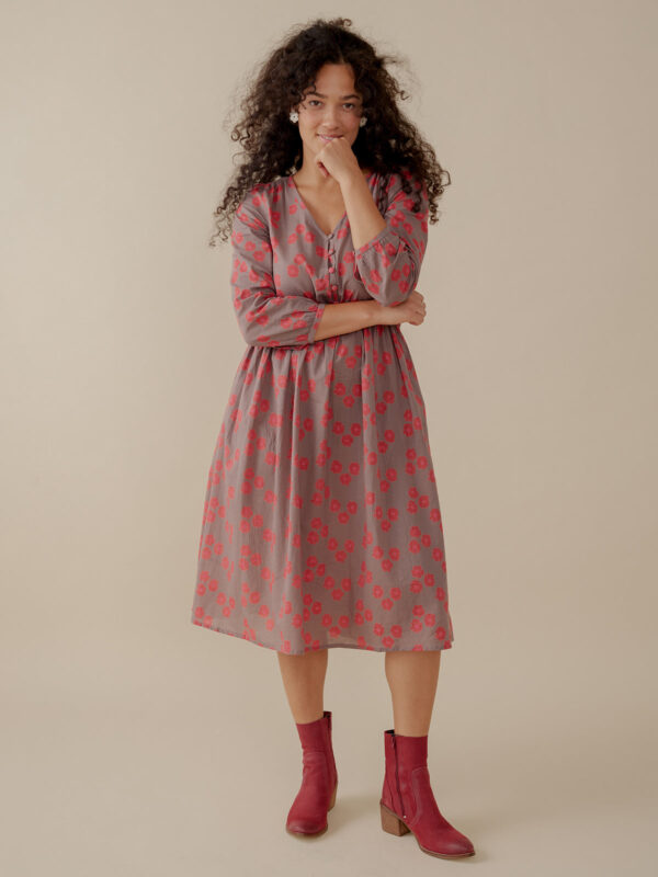 Mia Dress - Fuchsia Floral - Image 3