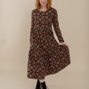 Mirah Tiered Dress - Mauve Tile - Image 1