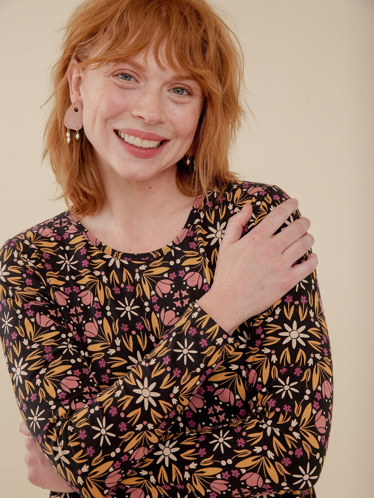 Mirah Tiered Dress - Mauve Tile - Image 2