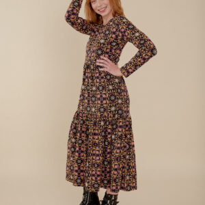 Mirah Tiered Dress - Mauve Tile - Image 3