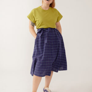Laci Skirt - Indigo Plaid - Image 1