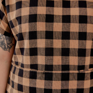 Odelia Top - Black and Tan Gingham - Image 2