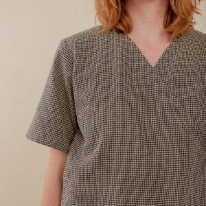 Winona Wrap Top - Houndstooth - Image 3