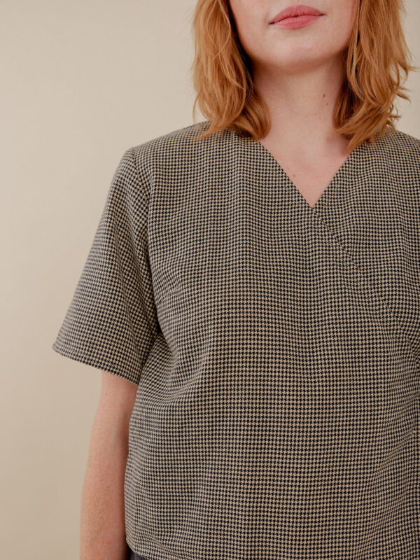 Winona Wrap Top - Houndstooth - Image 3