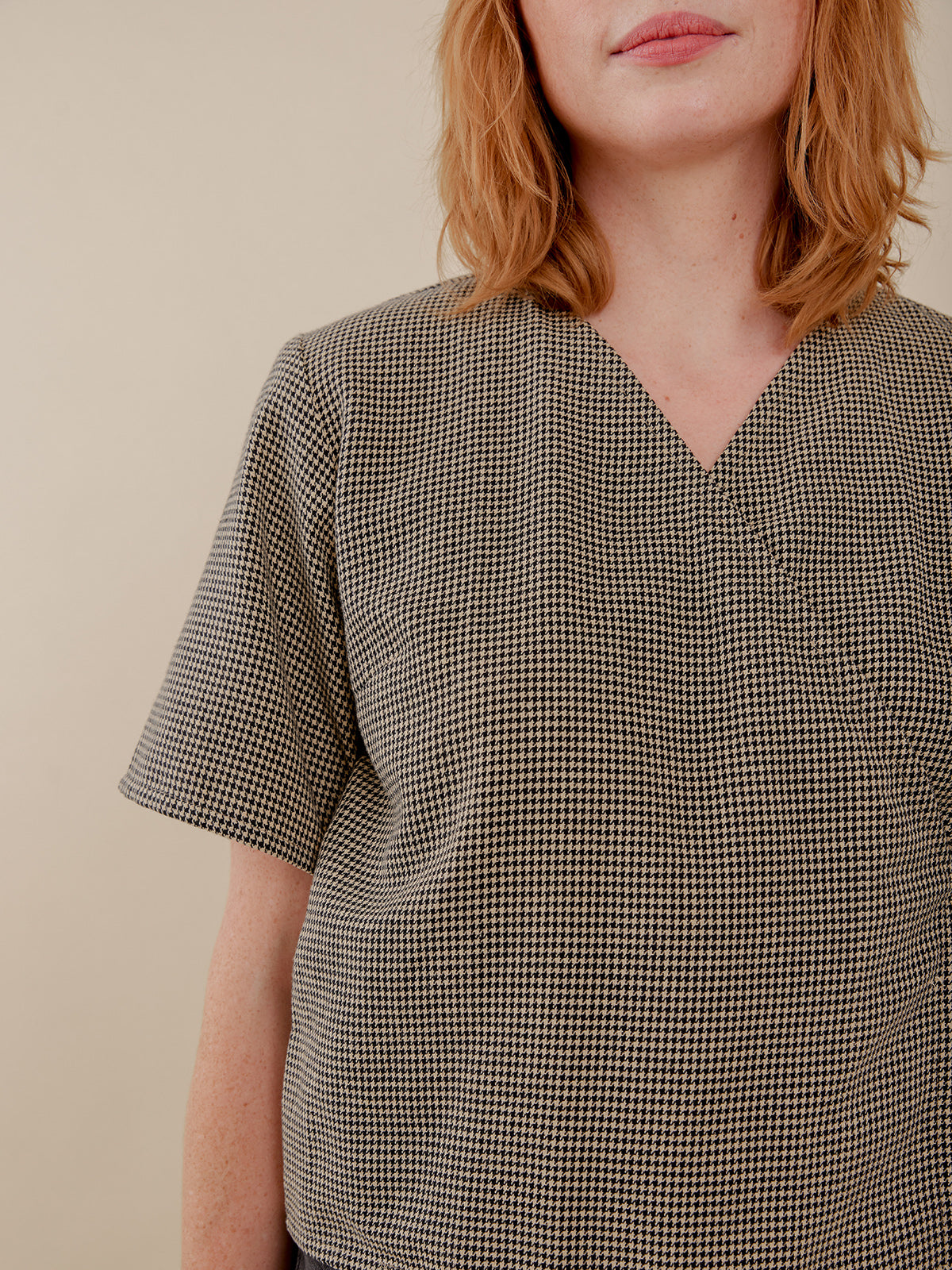 Winona Wrap Top - Houndstooth - Image 3