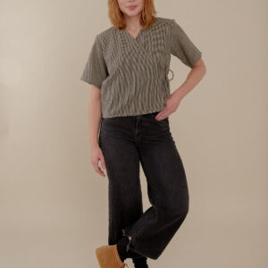 Winona Wrap Top - Houndstooth - Image 2