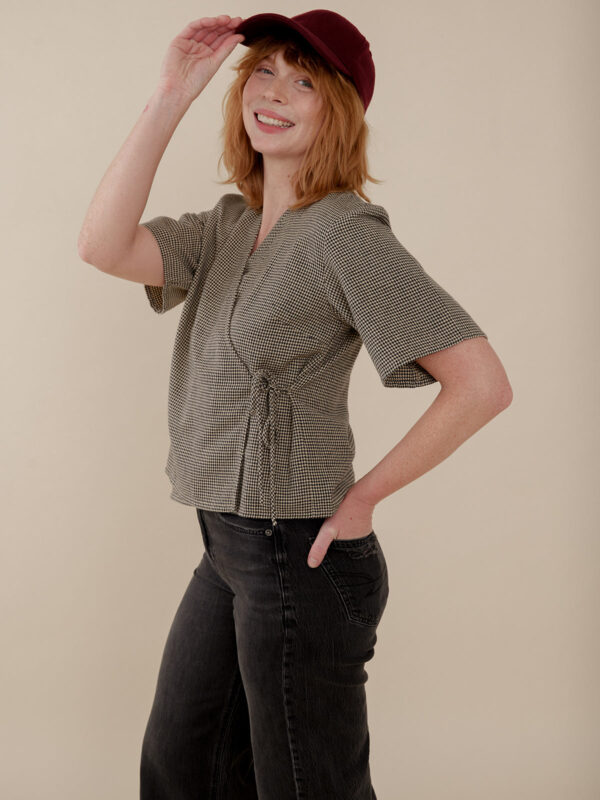 Winona Wrap Top - Houndstooth - Image 5