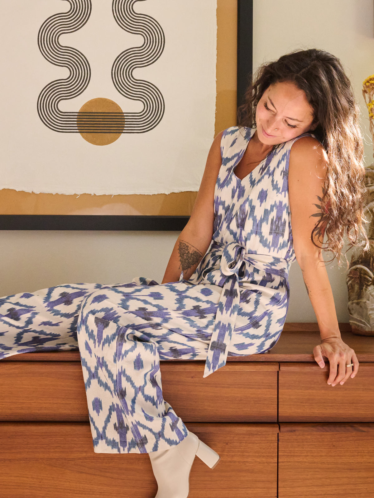Jana Jumpsuit - Seashore Ikat - Image 3